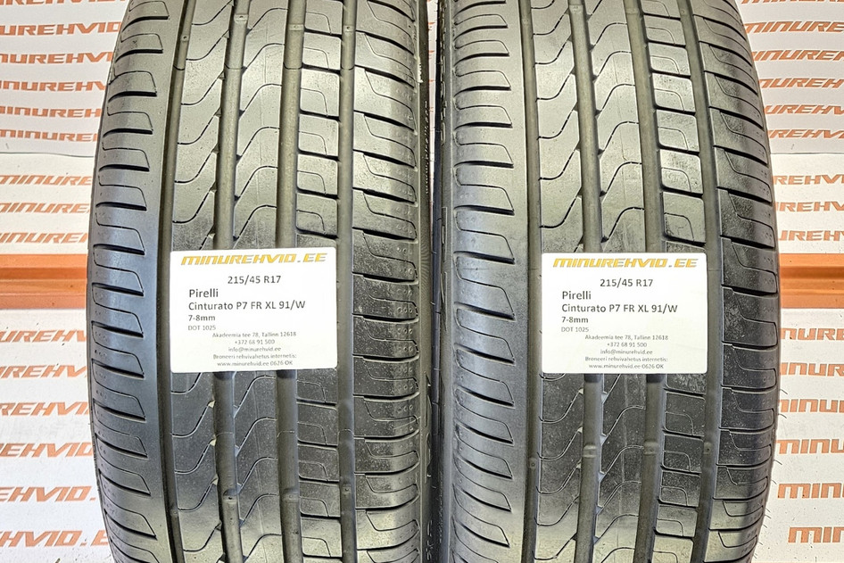 Kasutatud suverehv 215/45R17 Pirelli Cinturato P7 FR XL 91/W 1025
