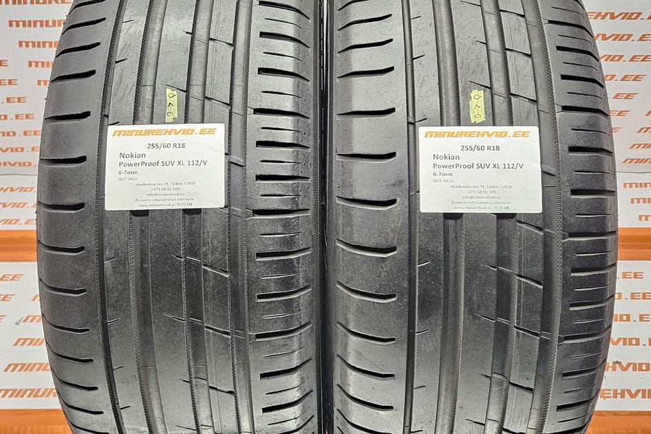 Подержанный летняя шина 255/60R18 Nokian PowerProof SUV XL 112/V