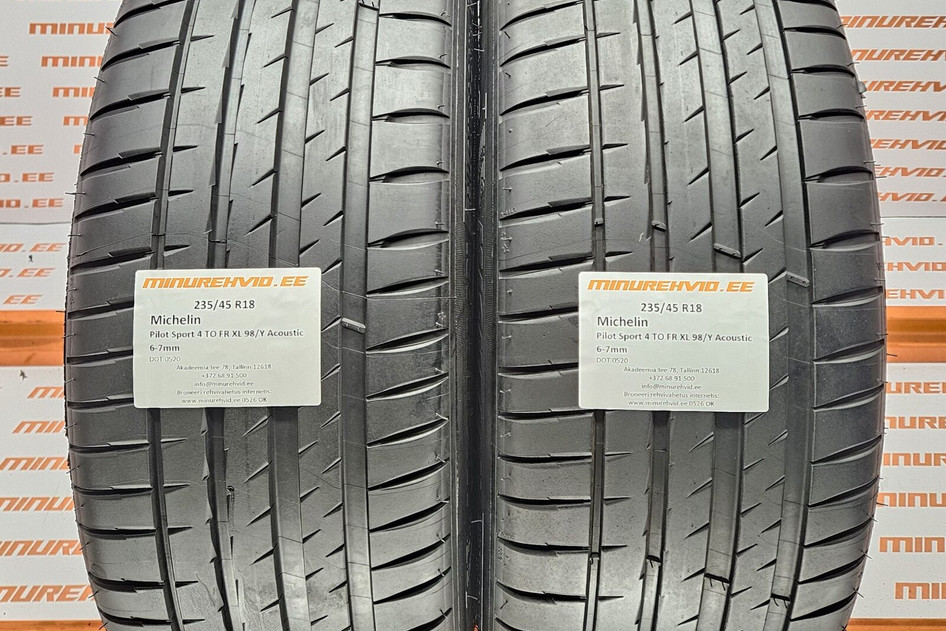 Lietots summer tire 235/45R18 Michelin Pilot Sport 4 TO FR XL 98/Y Acoustic 0520