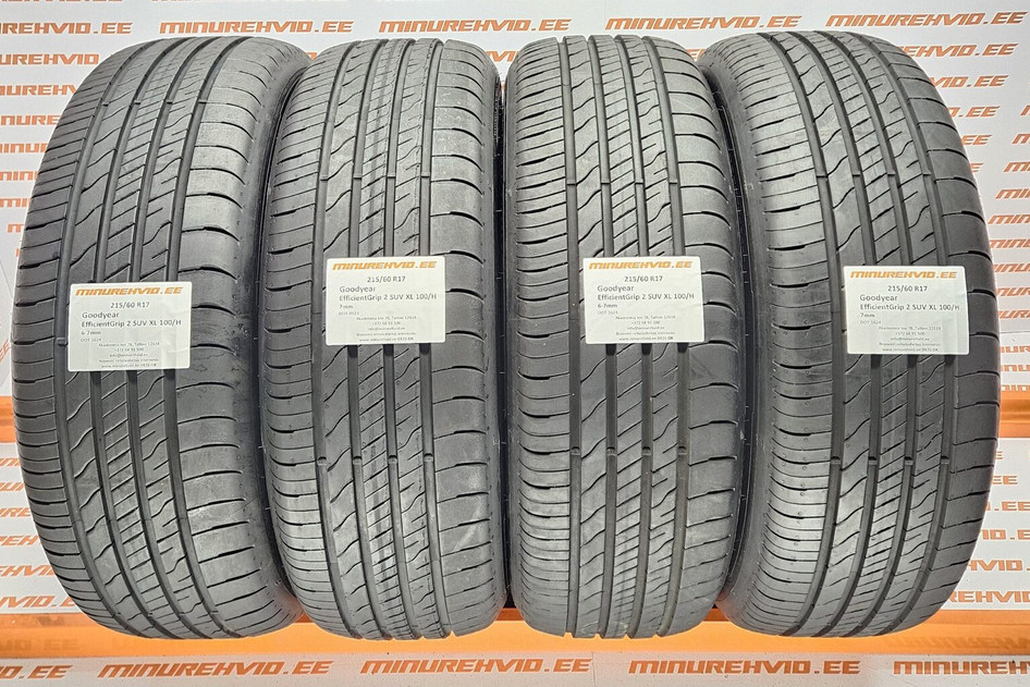 Подержанный летняя шина 215/60R17 GoodYear EfficientGrip 2 SUV XL 100/H 1x0923+3x1624