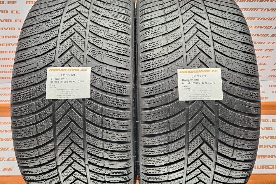 Подержанный нешипованная шина 295/35R21 Bridgestone Blizzak LM005 FR XL 107/V