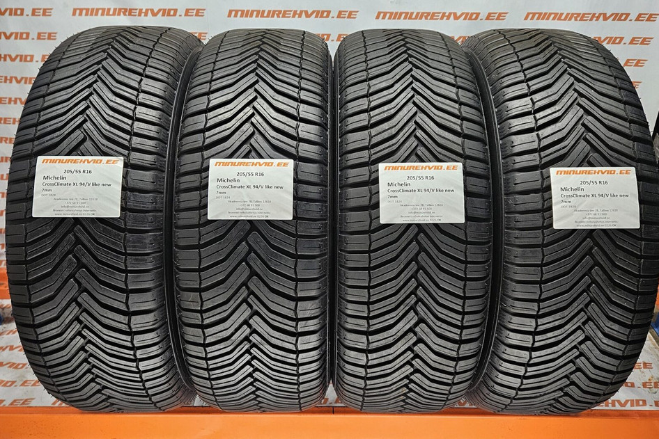 Used studless winter tire 205/55R16 Michelin CrossClimate XL 94/V like new 1