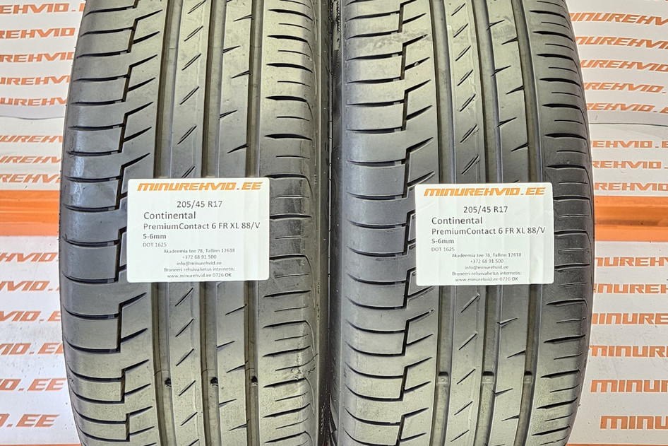 Used summer tire 205/45R17 Continental PremiumContact 6 FR XL 88/V