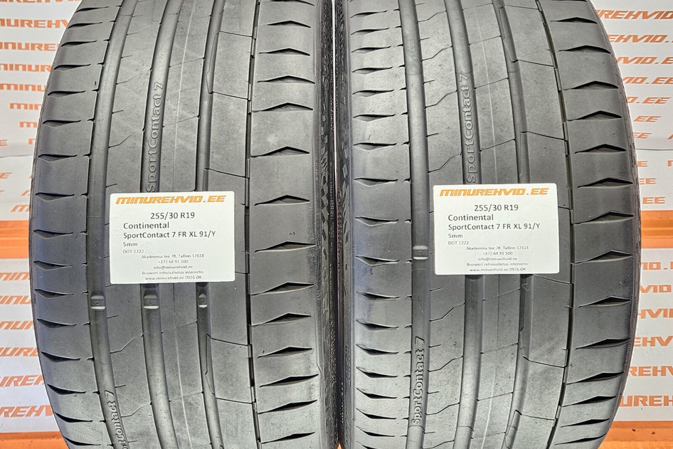Подержанный летняя шина 255/30R19 Continental SportContact 7 FR XL 91/Y