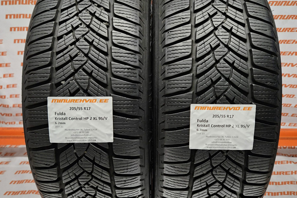 Used studless winter tire 205/55R17 Fulda Kristall Control HP 2 XL 95/V