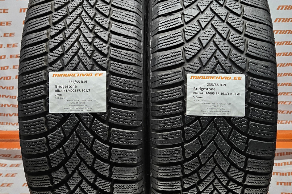 Used studless winter tire 235/55R19 Bridgestone Blizzak LM005 FR 101/T 0/B-SEAL