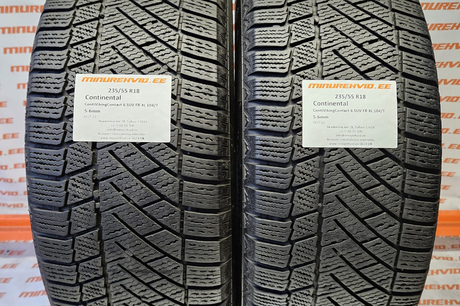 Used studless winter tire 235/55R18 Continental ContiVikingContact 6 SUV FR XL 104/T