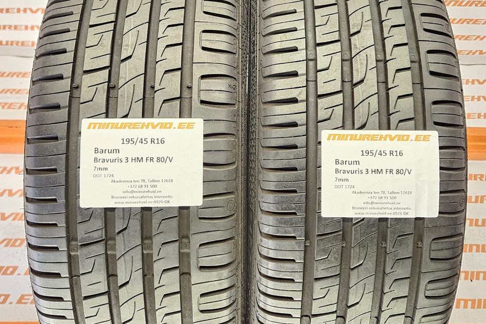 Kasutatud suverehv 195/45R16 Barum Bravuris 3 HM FR 80/V