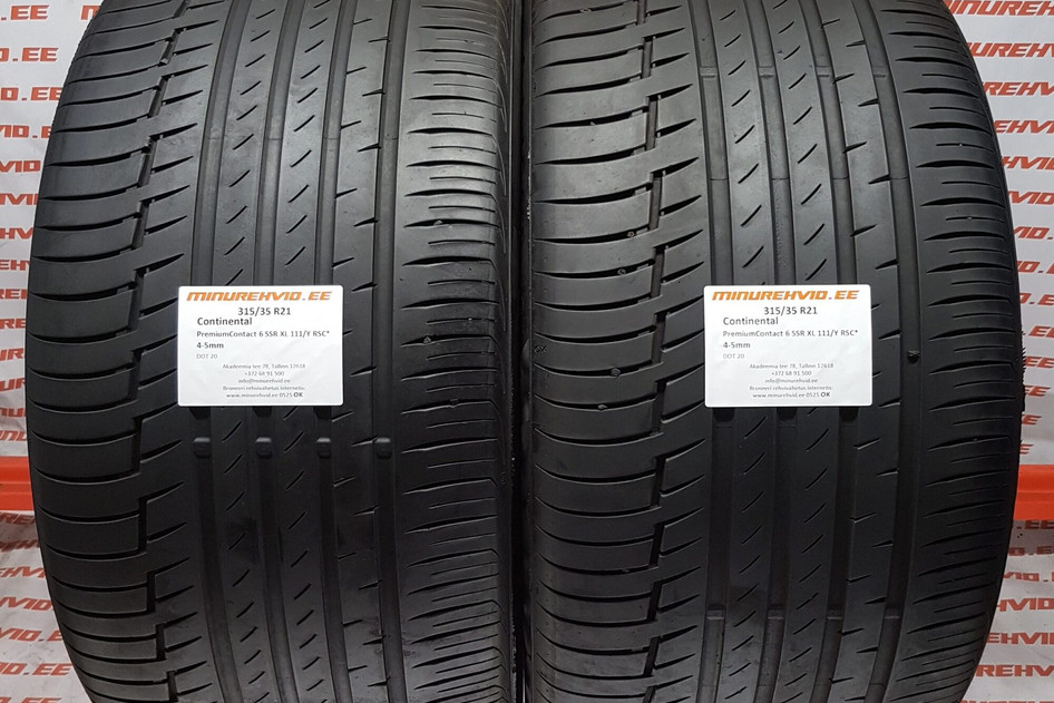 Used summer tire 315/35R21 Continental PremiumContact 6 SSR XL 111/Y RSC*