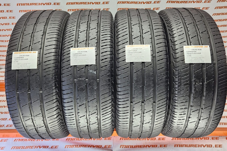 Подержанный летняя шина 235/65R16 Continental Vanco 2 121/119/R