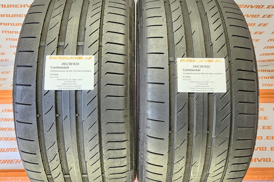 Used summer tire 265/30R20 Continental ContiSportContact 5P R01 FR XL 94/Y ContiSilent