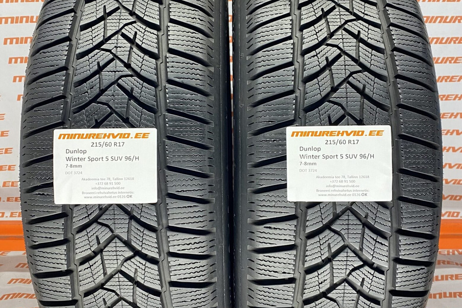 Used studless winter tire 215/60R17 Dunlop Winter Sport 5 SUV 96/H