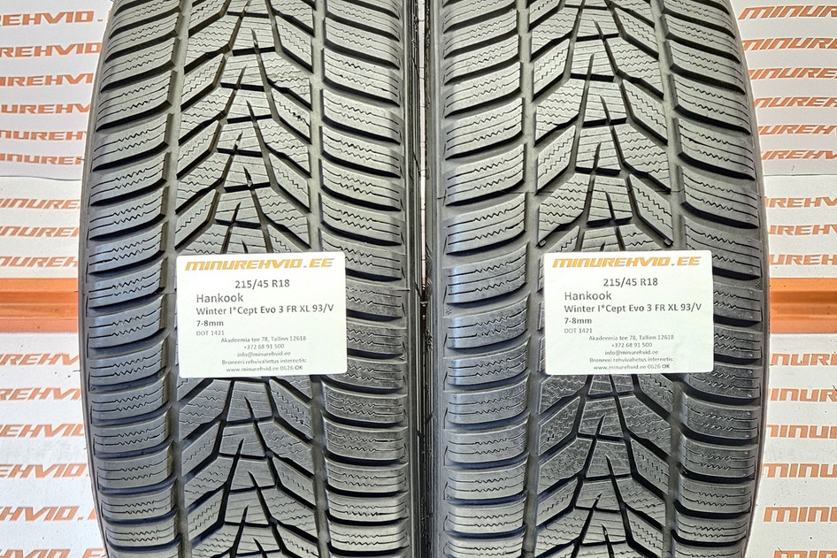 Kasutatud lamellrehv 215/45R18 Hankook Winter I*Cept Evo 3 FR XL 93/V 1421