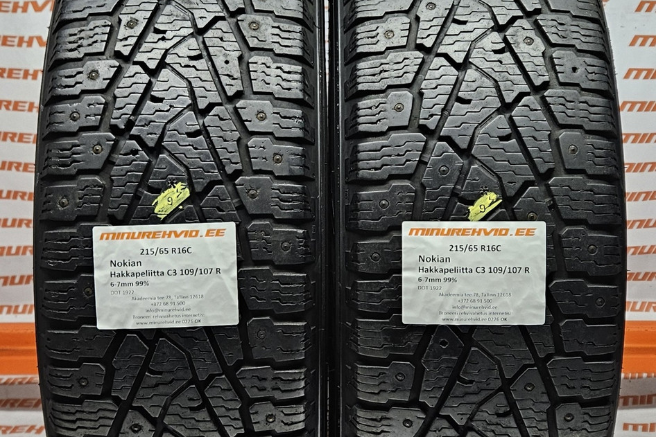 Kasutatud naastrehv 215/65R16 Nokian Hakkapeliitta C3 109/107 R 1922