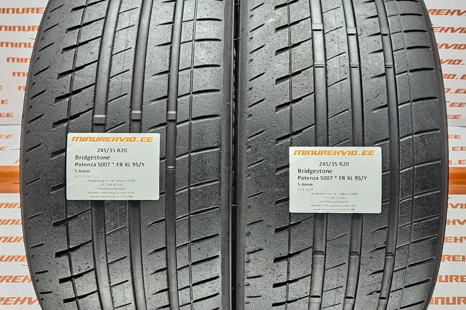Kasutatud suverehv 245/35R20 Bridgestone Potenza S007 * FR XL 95/Y