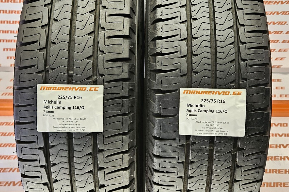 Подержанный летняя шина 225/75R16 Michelin Agilis Camping 116/Q 2x5023 2x3522