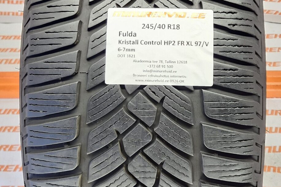 Kasutatud lamellrehv 245/40R18 Fulda Kristall Control HP2 FR XL 97/V