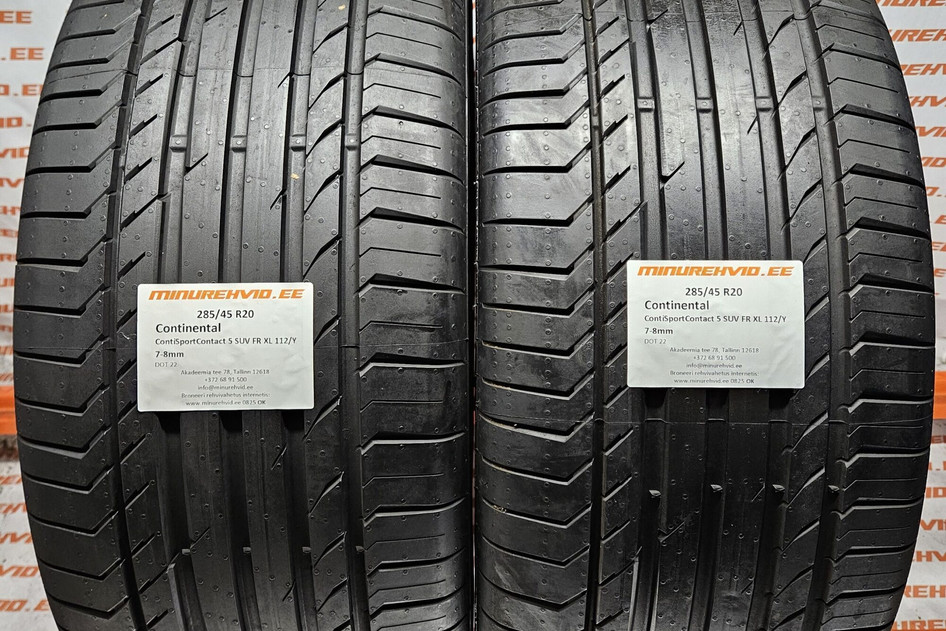 Kasutatud suverehv 285/45R20 Continental ContiSportContact 5 SUV FR XL 112/Y AO