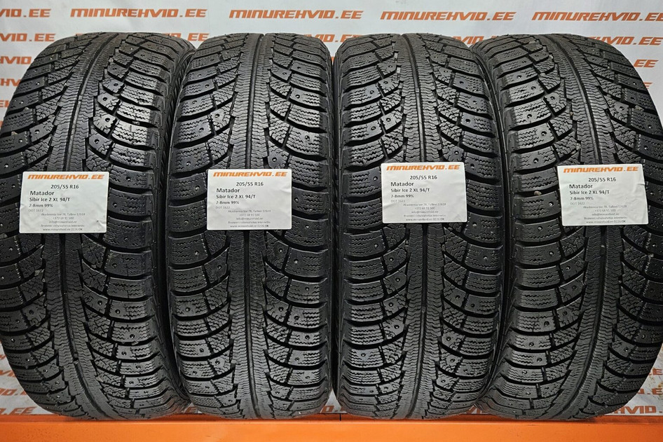 Used studded tire 205/55R16 Matador Sibir Ice 2 XL 94/T