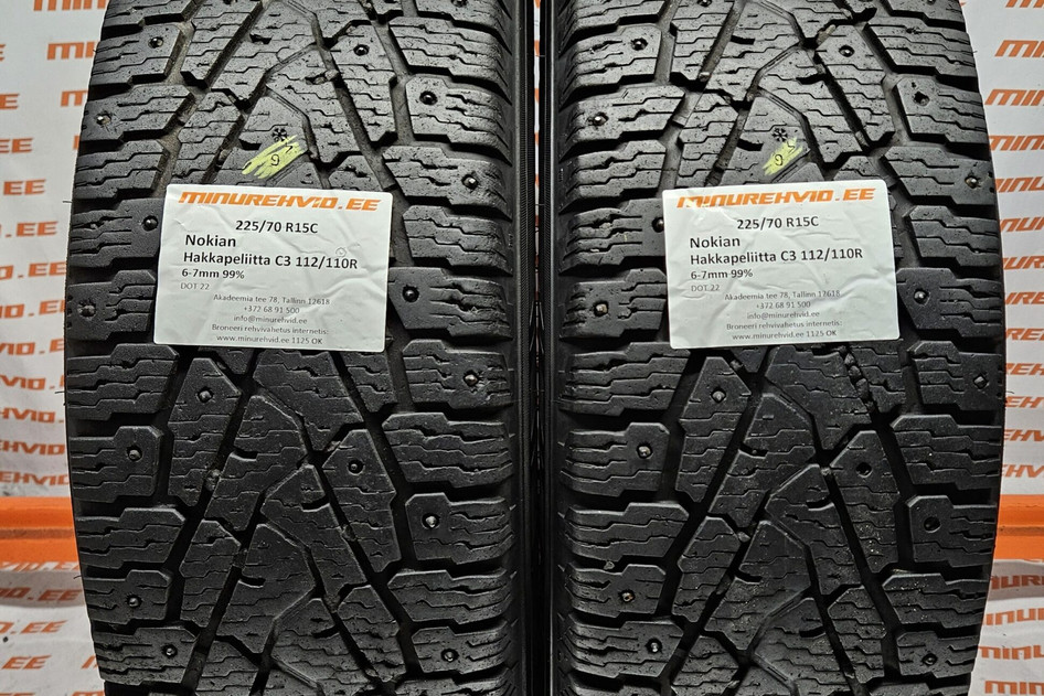 Used studded tire 225/70R15 Nokian Hakkapeliitta C3 112/110R