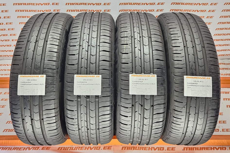 Used summer tire 195/65R15 Continental ContiPremiumContact 5 91/V 3724
