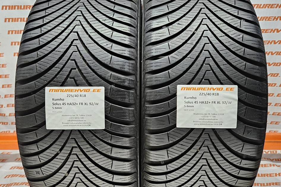 Kasutatud suverehv 225/40R18 Kumho Solus 4S HA32+ FR XL 92/W