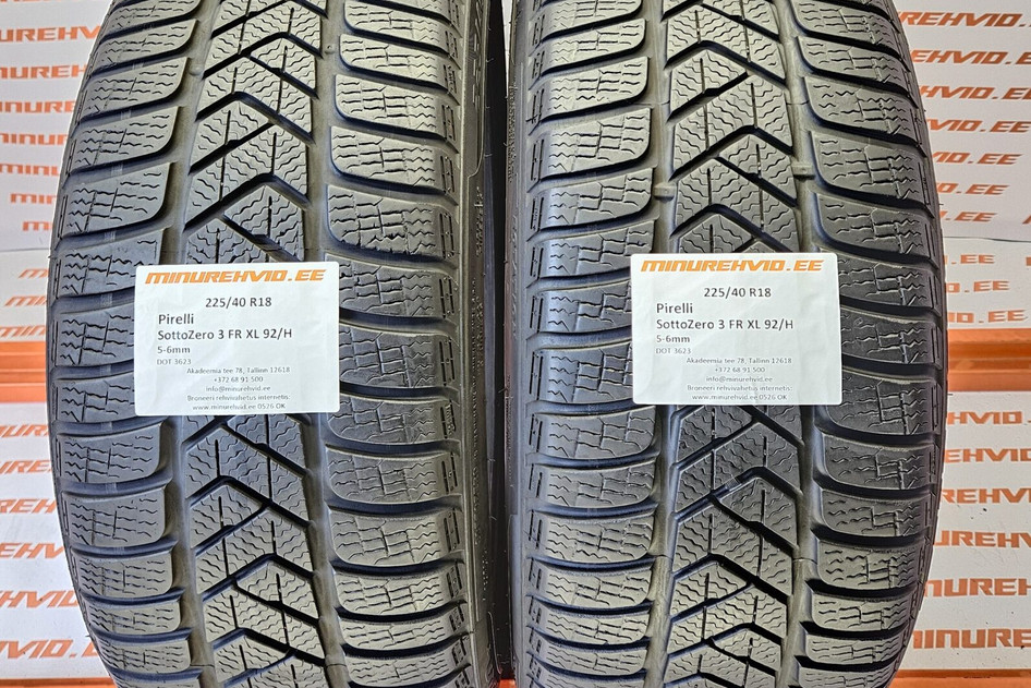 Kasutatud lamellrehv 225/40R18 Pirelli SottoZero 3 FR XL 92/H 3623