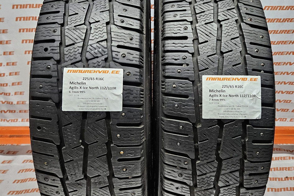 Naudota studded tire 225/65R16 Michelin Agilis X-Ice North 112/110R