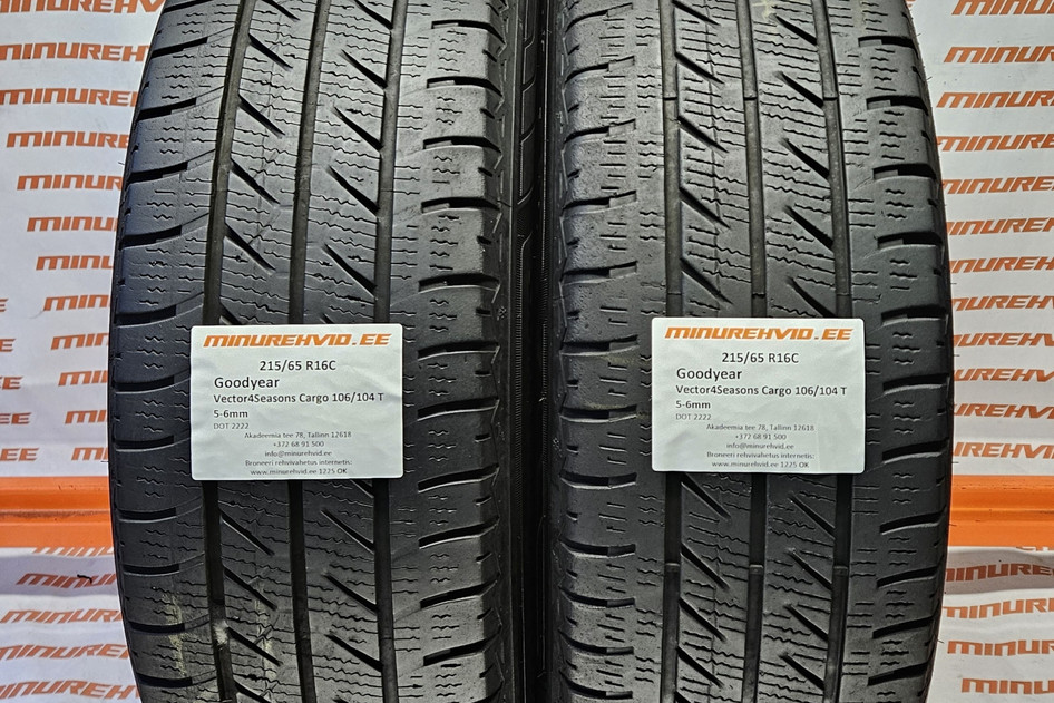 Lietots studless winter tire 215/65R16 GoodYear Vector 4Seasons Cargo 106/104 T