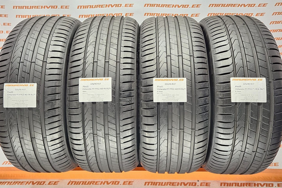 Kasutatud suverehv 225/45R17 Pirelli Cinturato P7 P7C2 AO * FR 91/94/Y