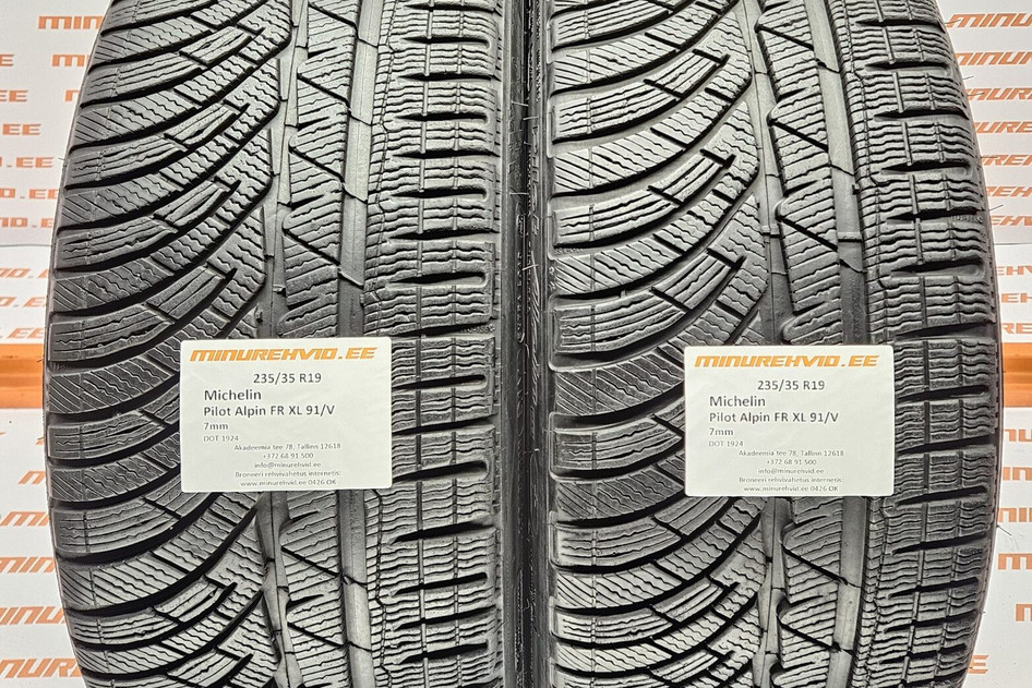 Подержанный нешипованная шина 235/35R19 Michelin Pilot Alpin FR XL 91/V