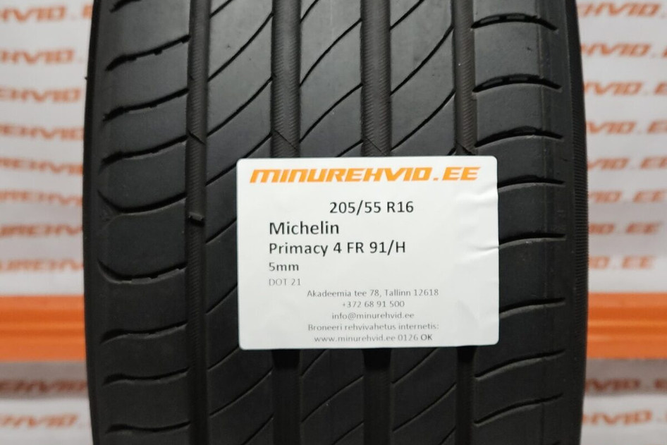 Used summer tire 205/55R16 Michelin Primacy 4 FR 91/H