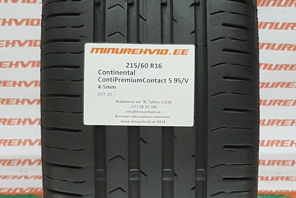 Подержанный летняя шина 215/60R16 Continental ContiPremiumContact 5 95/V