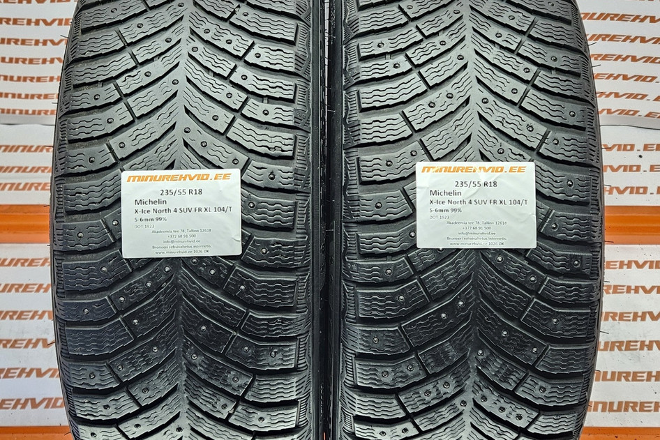 Подержанный шипованная шина 235/55R18 Michelin X-Ice North 4 SUV FR XL 104/T
