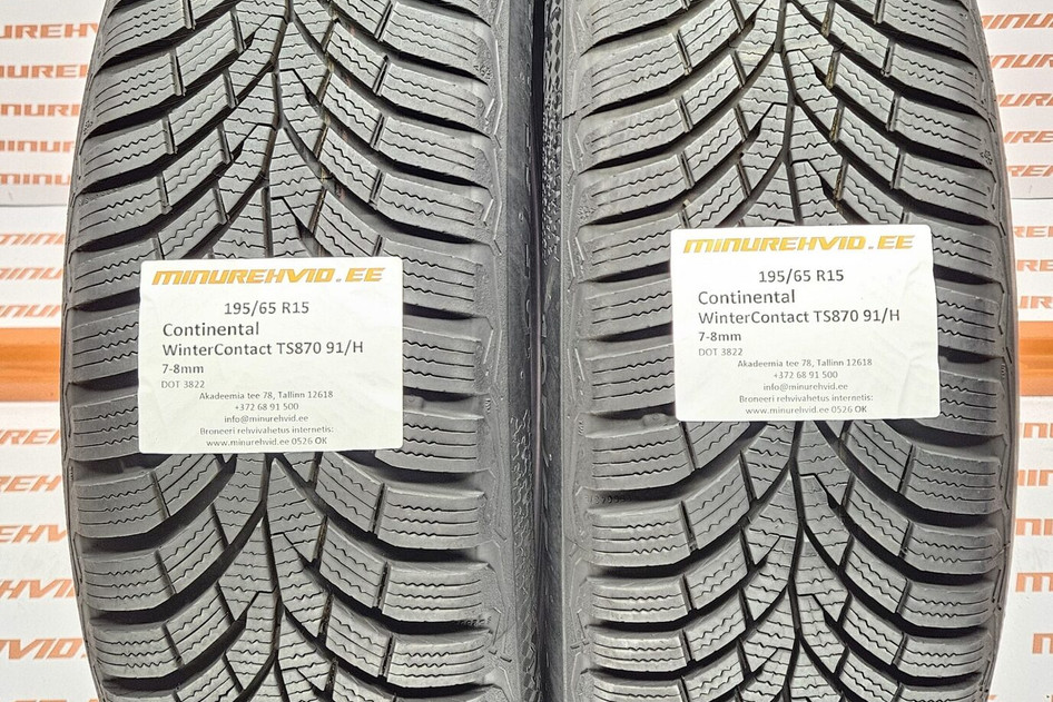 Kasutatud lamellrehv 195/65R15 Continental WinterContact TS870 91/H
