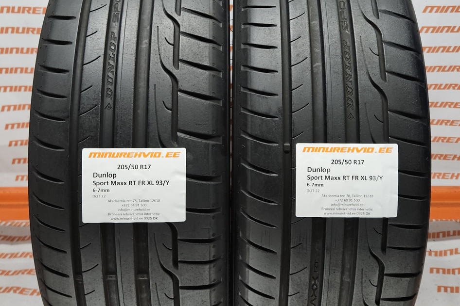 Kasutatud suverehv 205/50R17 Dunlop Sport Maxx RT FR XL 93/Y