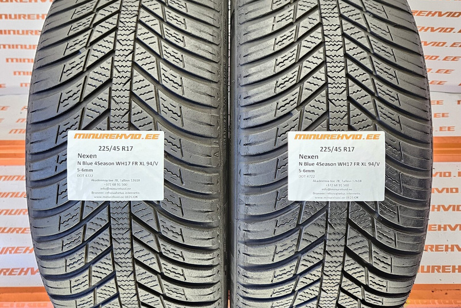 Used studless winter tire 225/45R17 Nexen N Blue 4Season WH17 FR XL 94/V 4722