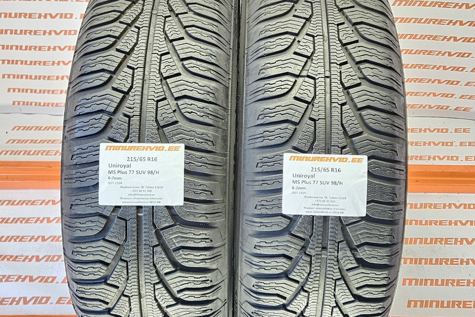 Used studless winter tire 215/65R16 Uniroyal MS Plus 77 SUV 98/H