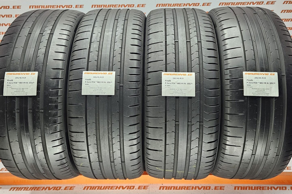 Kasutatud suverehv 245/45R19 Pirelli P Zero PZ4 * MO FR XL 102/Y 2x2624 2x0424