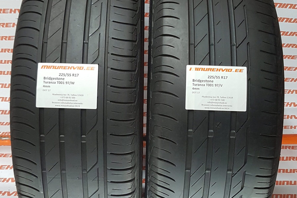 Kasutatud suverehv 225/55R17 Bridgestone Turanza T001 97/V/W