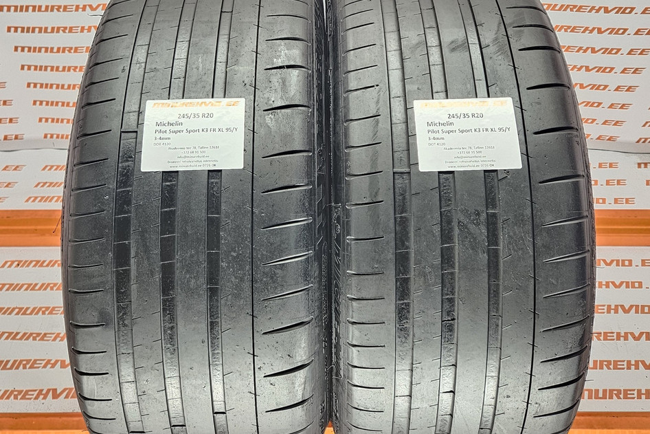 Used summer tire 245/35R20 Michelin Pilot Super Sport K3 FR XL 95/Y