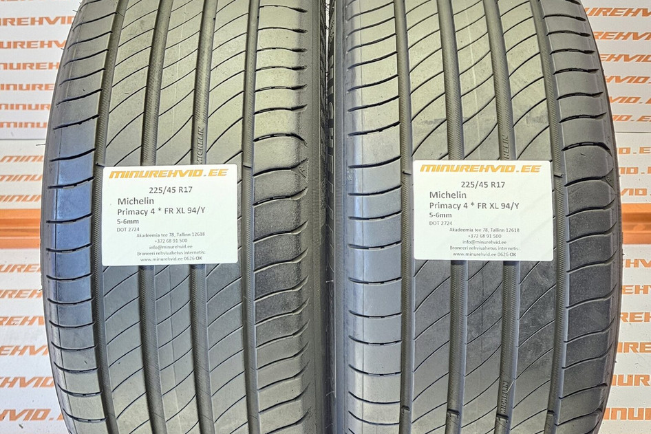 Kasutatud suverehv 225/45R17 Michelin Primacy 4 * FR XL 94/Y