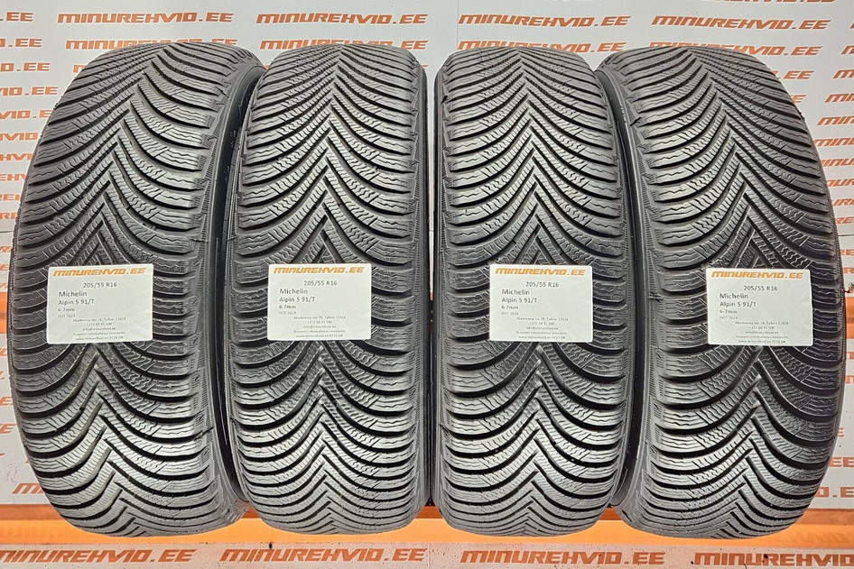 Подержанный нешипованная шина 205/55R16 Michelin Alpin 5 91/T