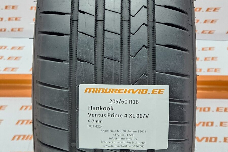 Used summer tire 205/60R16 Hankook Ventus Prime 4 XL 96/V