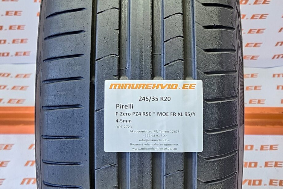 Kasutatud suverehv 245/35R20 Pirelli P Zero PZ4 RSC * MOE FR XL 95/Y