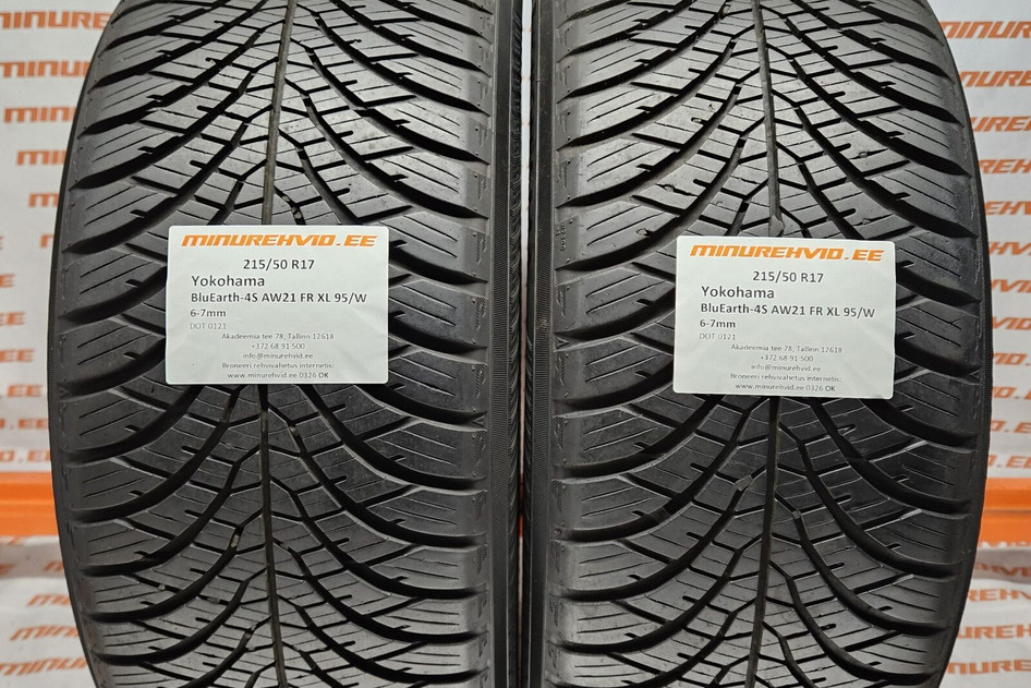 Used studless winter tire 215/50R17 Yokohama BluEarth-4S AW21 FR XL 95/W