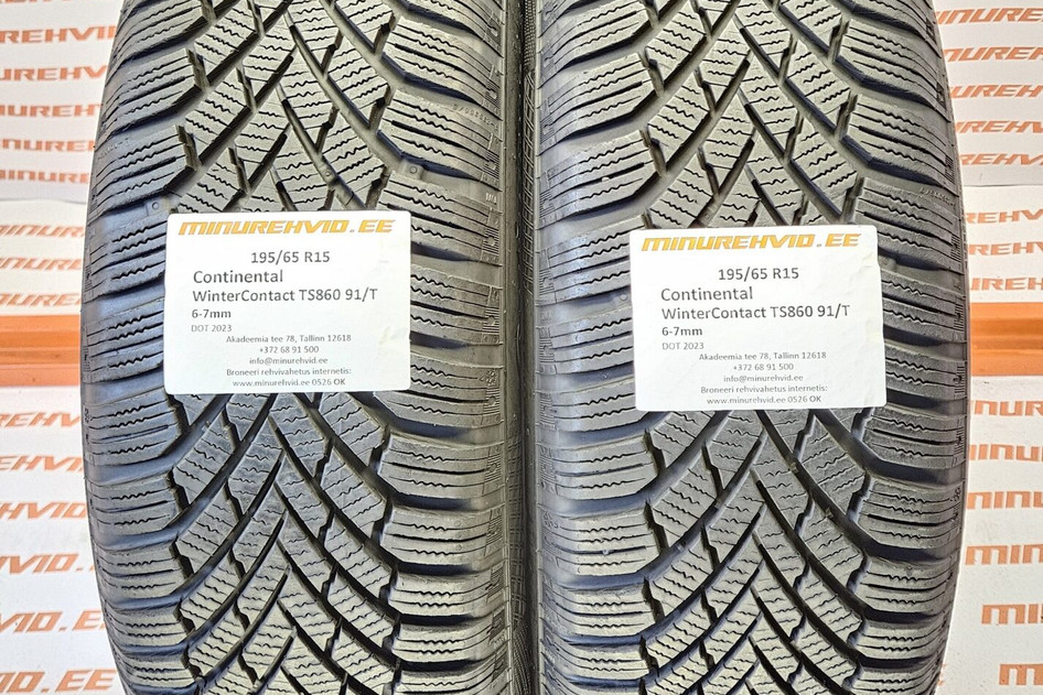 Kasutatud lamellrehv 195/65R15 Continental WinterContact TS860 91/T