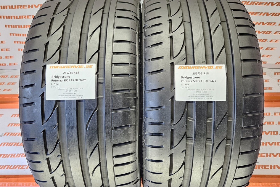 Used summer tire 255/35R18 Bridgestone Potenza S001 FR XL 94/Y