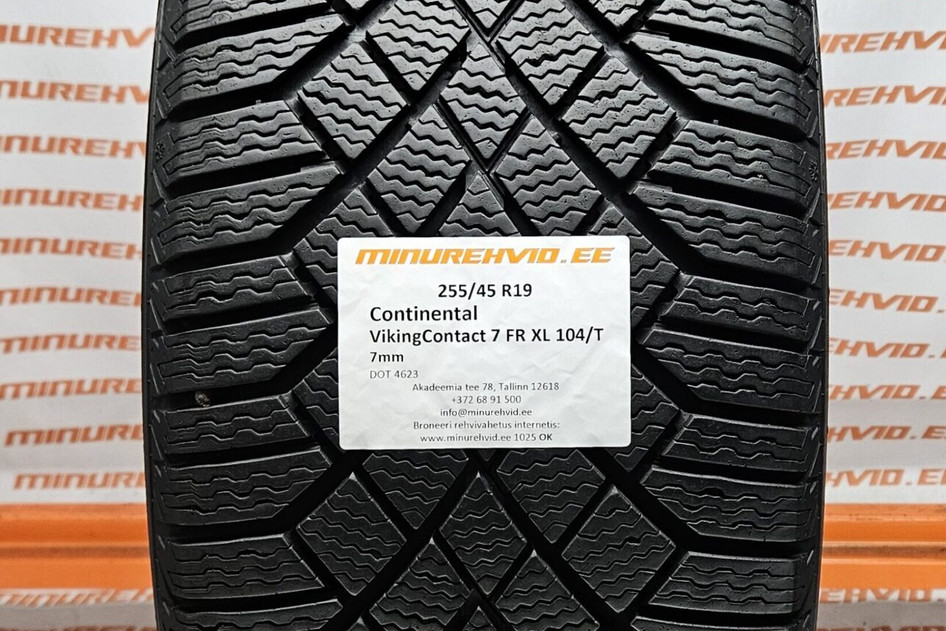 Used studless winter tire 255/45R19 Continental VikingContact 7 FR XL 104/T/