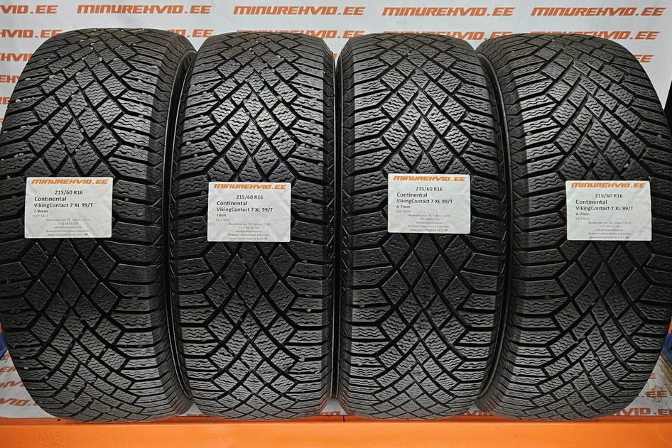 Used studless winter tire 215/60R16 Continental VikingContact 7 XL 99/T